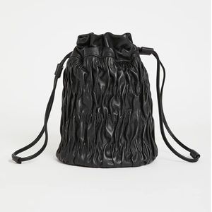 GANNI
Ruched Leather Bucket